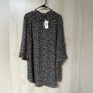 Torrid Leopard Print Sheer Top - 3X - NWT